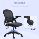 Sedia Operativa da Ufficio 65.5x61.5x88-97.5cm con Schienale a Rete Nero