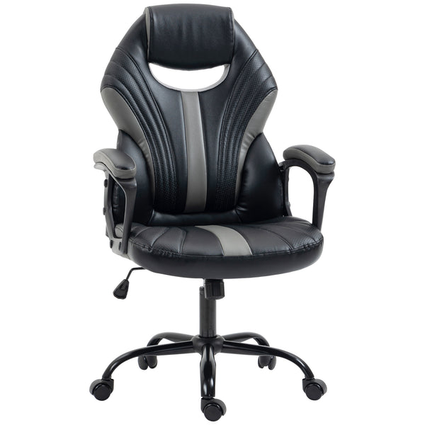 Sedia da Gaming Ergonomica 63x68x105-113cm in Similpelle Nero e Grigio online