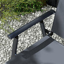 Sedia Panchina da Campeggio 2 Posti Pieghevole 118x65x96 cm in Acciaio e Tessuto a Rete Grigio