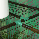 Serra da Giardino 6 Mensole e 2 Porte Avvolgibili 143x46x151cm Copertura in PE Verde