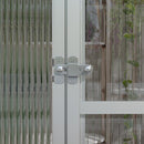 Serra da Giardino Porta con Blocco e Grondaia 2.5x2x2m in Policarbonato con Finestra