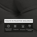 Set 2 Cuscini da Giardino per Divani e Pallet in Poliestere con Imbottitura Spessa Grigio