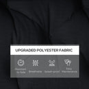 Set 2 Cuscini da Giardino per Divani e Pallet in Poliestere con Imbottitura Spessa Nero