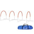 Set Addestramento Cani da Esterno 4 Pezzi 89x69x99 cm in PE e ABS Bianco e Arancione