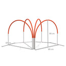 Set Addestramento Cani da Esterno 4 Pezzi 89x69x99 cm in PE e ABS Bianco e Arancione