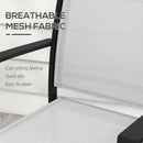 Set Tavolino con Piano in Vetro e 2 Sedie Impilabili da Giardino in Acciaio e Tessuto Grigio Chiaro