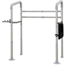 Supporto Water con Braccioli per Anziani e Disabili 67,5x49x68-82 cm con 2 Piedini a Ventosa Argento