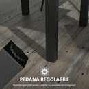 Tavolo da Giardino Allungabile per 4-6 Persone 81/162x80x75 cm in Alluminio con Piano a Doghe Grigio