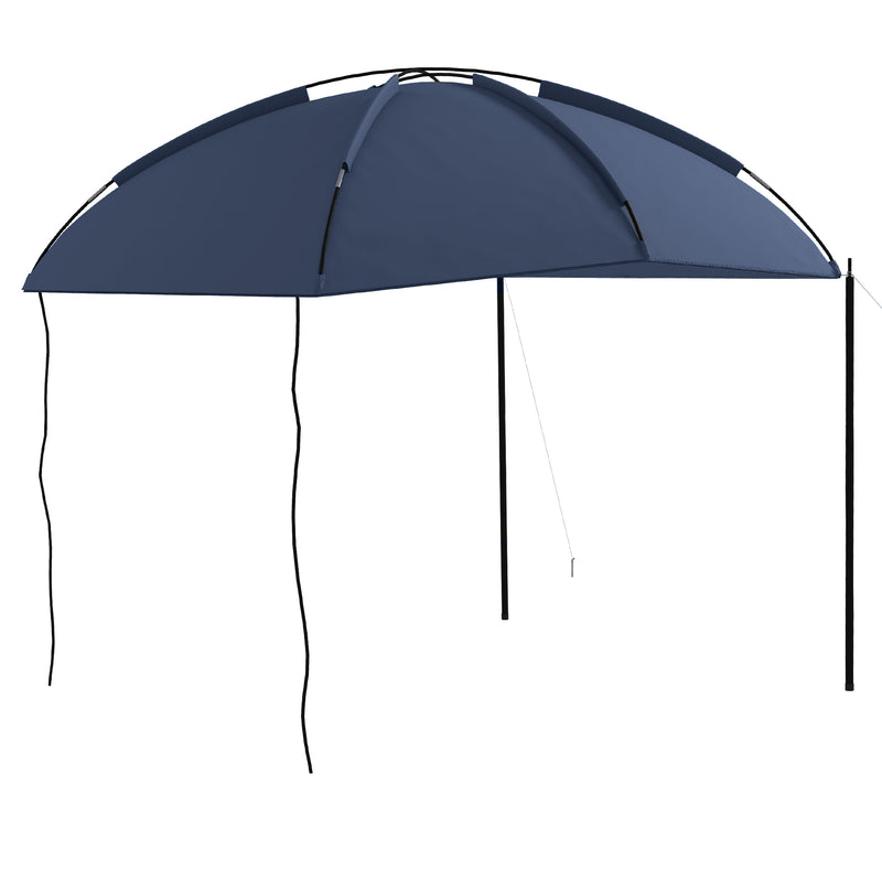 Tendalina ad Arco Portatile con Paletti Regolabili 290x278x230-260 cm in Poliestere e Acciaio Blu