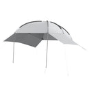 Tendalina ad Arco Portatile con Pareti Laterali 300x262x230-260 cm in Poliestere e Acciaio Grigio