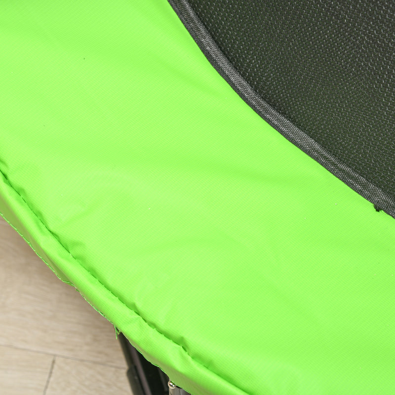 Trampolino Elastico per Bambini 3-10 Anni Ø140x155cm con Rete di Sicurezza Canestro e Palle Verde