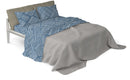Set Lenzuola Sopra Sotto e Federe in Microfibra City Life Blue Varie Misure