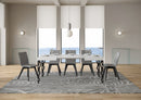 Tavolo Allungabile 110-194x70x77 cm Karamay Bianco Frassino e Antracite
