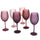 Set 6 Calici Frosted Happy Hour Provence in Vetro VdE Tivoli 1996 Lavanda