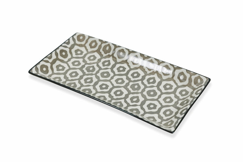 Set 6 Vassoi Rettangolari in Gres VdE Tivoli 1996 Grey Confusion