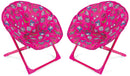 Set 2 Sedie da Giardino Pieghevoli per Bambini in Ferro Soriani Moonchair Glamour