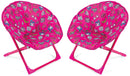 Set 2 Sedie da Giardino Pieghevoli per Bambini in Ferro Soriani Moonchair Glamour