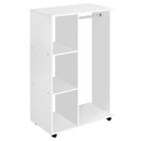 Armadio Guardaroba con Ruote in Legno 80x40x128 cm Bianco 
