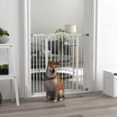 Cancellino per Cani Estensibile 74-100x94 cm in Metallo Bianco