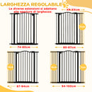 Cancellino per Cani Estensibile 74-100x94 cm in Metallo Nero