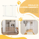 Cancellino per Cani Estensibile 74-100x77 cm in Metallo Bianco