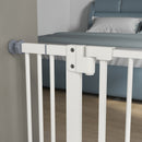 Cancellino per Cani Estensibile 74-100x77 cm in Metallo Bianco