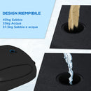 Canestro Basket ad Altezza Regolabile 216-277 cm con Base Riempibile in Acciaio e PE Nero