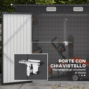 Capanno Porta Attrezzi con Ripiani Regolabili e Chiavistello 249x121x183 cm in Acciaio Zincato Grigio