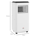 Condizionatore Portatile 750W 33x28x70,4 cm con 5 Modalità e 2 Velocità Bianco