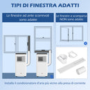 Condizionatore Portatile 750W 33x28x70,4 cm con 5 Modalità e 2 Velocità Bianco