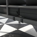 Divano da Giardino 3 Posti con Cuscini per Seduta e Schienale 185x66x64 cm in Alluminio Grigio