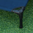 Lettino per Cani Rialzato con Seduta Traspirante 61x46x18 cm in Acciaio e Tessuto Marrone e Nero