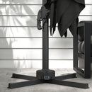 Ombrellone a Braccio per Esterno con Luci a LED e Angolo Regolabile Ø3x2,5 m in Alluminio e Poliestere Grigio