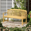 Panchina da Giardino 2 Posti con Seduta e Schienale a Doghe 143x51x85 cm in Legno di Abete 