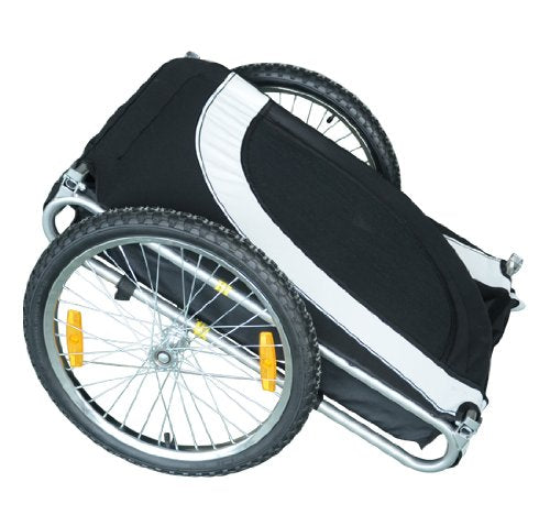 Rimorchio per Animali Domestici Pieghevole da Bicicletta 130x90x110 cm Bianco e Nero 