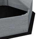 Sabbiera per Bambini 3-8 Anni a forma di Barca 190x90x138 cm in Legno di Abete e Poliestere