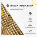 Set Salotto da Giardino con Divanetto e 2 Poltrone con Cuscini e Tavolino in Rattan PE Giallo