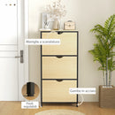 Scarpiera Slim con 3 Cassetti per 18 Paia di Scarpe 60x24x124 cm Ripiani Regolabili Rovere