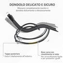 Sedia Sdraio a Dondolo Zero-Gravity da Esterno Impermeabile 155x61x88 cm con Poggiatesta Nero