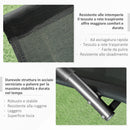 Sedia Sdraio a Dondolo Zero-Gravity da Esterno Impermeabile 155x61x88 cm con Poggiatesta Nero