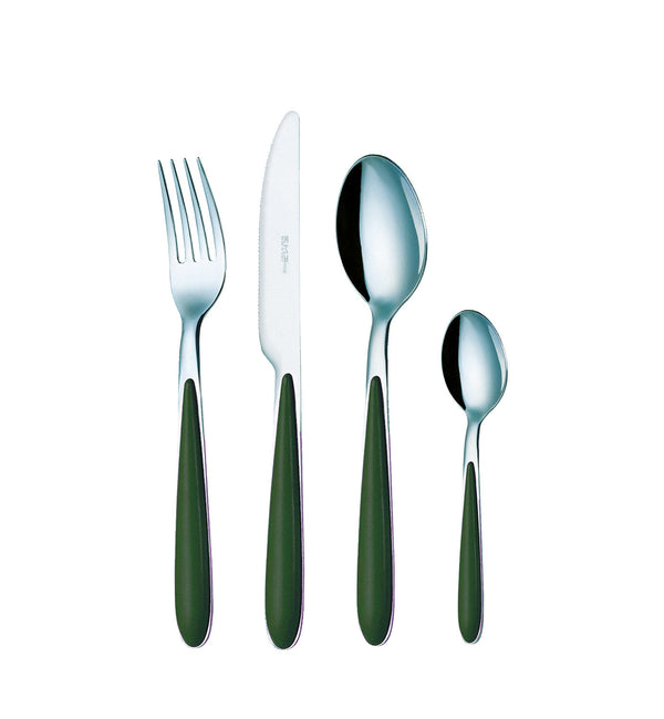 sconto Servizio Set di Posate 24 Pezzi in Acciaio Eme Caribe Verde 61