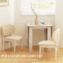 Tavolo a Ribalta per 4 Persone max Impermeabile e Antigraffio 140x70x75 cm in Truciolato Rovere