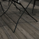 Tavolo da Giardino Pieghevole Quadrato 80x80x74 cm con Piano a Rete in Acciaio Nero