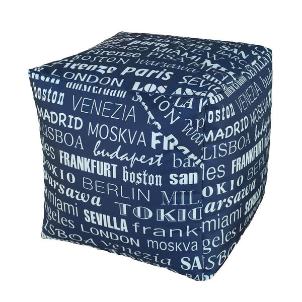 Pouf Puff Puf Cubo 40x40x40cm Big City Blu Avalli prezzo