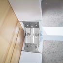 Tavolo da Pranzo 4 Posti con Piedini Antiscivolo 120x75x75 cm in Legno di Pino Naturale e Bianco