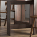 Tavolo Pieghevole Salvaspazio con 2 Ribalte Ovale 163x80x75 cm in Legno Marrone