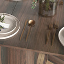 Tavolo Pieghevole Salvaspazio con 2 Ribalte Ovale 163x80x75 cm in Legno Marrone