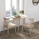 Tavolo Pieghevole Salvaspazio a Ribalta per Cucina e Soggiorno Ø89x73,5 cm in Truciolato Naturale