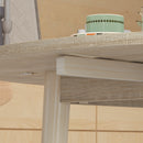 Tavolo Pieghevole Salvaspazio a Ribalta per Cucina e Soggiorno Ø89x73,5 cm in Truciolato Naturale