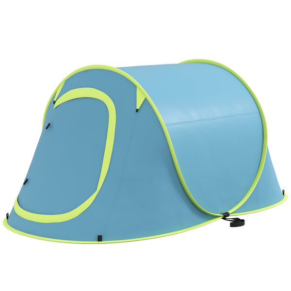 Tenda da Campeggio Pop Up Impermeabile con Accessori e Borsa di Trasporto 245x148x105 cm in Poliestere Blu acquista